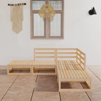 Maisonchic - Conjunto de muebles de jardín 5 plazas Salón de Jardín madera maciza de pino ES92640A