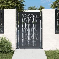 Furniture Limited - Puerta de jardín acero gris antracita diseño