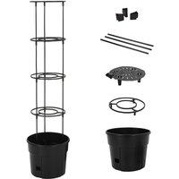 Macetero para tomates polipropileno antracita Ø29,5x115 cm