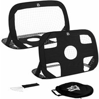 Wowsy - Set de 2 porterías de fútbol plegables 120 x 80 cm speedy goal - Negro