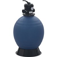 Filtro de arena de piscina válvula de 6 posiciones azul 560 mm