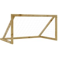 Portería de fútbol con red madera pino impregnada 160x80x100 cm