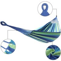 Hamaca - 2 personas - 220x160 cm - azul verde -