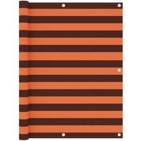 Toldo para balcón tela oxford naranja y marrón 120x400 cm