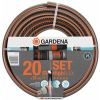 Manguera de riego jardín 20 m HighFlex de 15mm (5/8'), lanza de riego y accesorios de riego (18074-26) - Gardena