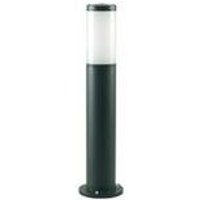 Palo de Aluminio Fundido con Difusor Opalino - Altura 180mm, Diámetro 60mm, IP43 Negro
