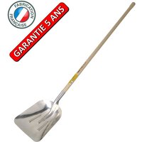 Outils Perrin - Pala quitanieves extra profunda de aluminio con mango de manzana 1,20 m, herramienta para quitanieves y agricultura