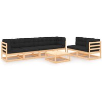 Prolenta Premium - Maison du'Monde - Juego de muebles de jardín 7 pzas y cojines