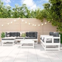 Furniture Limited - Juego de muebles de jardín 7 pzas madera